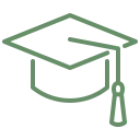 Beginner-friendly ecommerce platform - graduation hat icon representing easy learning curve for new sellers